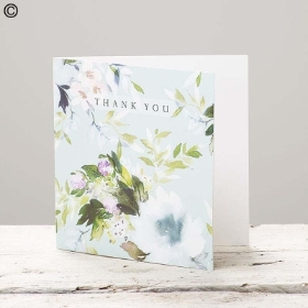 Thank You Watercolour Flowers Card