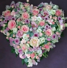 Pastel Heart   Pink and White
