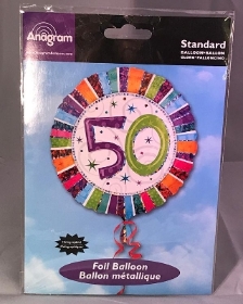 50th Birthday Helium Balloon
